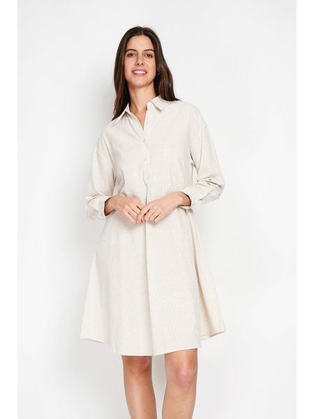 William de Faye Sukienka w kolorze kremowym rozmiar: 40. Brązowe sukienki damskie William de Faye, bez wzorów, klasyczne, bez ramiączek. Za 96.14 zł.