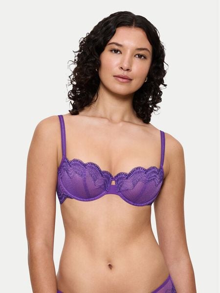 Triumph Biustonosz balkonetka Comfort Glam 10224928 Fioletowy. Fioletowe biustonosze Triumph, bez wzorów, z syntetyku. Za 109.99 zł.