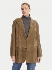 Weekend Max Mara Kurtka skórzana Rolanda 2525446071650 Brązowy Oversize. Brązowe kurtki damskie Weekend Max Mara, s, bez wzorów, ze skóry, bez kaptura. Za 3,059.00 zł.