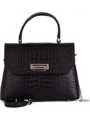 Mia Tomazzi Skórzana torebka "Tintoretto" w kolorze czarnym - 28 x 20 x 12 cm rozmiar: onesize. Czarne torebki klasyczne damskie Mia Tomazzi, z materiału, przez ramię, bez dodatków. Za 304.99 zł.