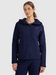 4F Kurtka softshell wiatroodporna membrana 10000 damska - granatowa XXL. Niebieskie kurtki sportowe damskie 4F, s, bez wzorów, z materiału, bez kaptura. Za 399.99 zł.