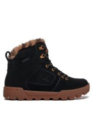 DC Shoes Trzewiki Manteca 4 ADJB100012 Czarny. Czarne botki damskie DC Shoes, ze skóry, bez obcasa, na płaskiej podeszwie, bez zapięcia. Za 439.99 zł.