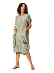 Aller Simplement Sukienka w kolorze niebiesko-żółtym rozmiar: 34-40. Niebieskie sukienki damskie Aller Simplement, bez wzorów, klasyczne, bez ramiączek. Za 56.99 zł.