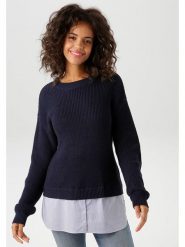 Aniston Sweter w kolorze granatowym rozmiar: 40. Niebieskie swetry klasyczne damskie Aniston, ze splotem, bez kołnierzyka. Za 95.95 zł.