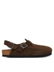 Birkenstock Sandały Tokio 1032025 Brązowy. Brązowe sandały damskie Birkenstock, bez wzorów, ze skóry, bez obcasa, na płaskiej podeszwie, bez zapięcia. Za 679.99 zł.