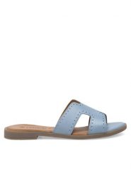 Lasocki Klapki WI16-FOXI-74 Niebieski. Niebieskie klapki damskie Lasocki, bez wzorów, ze skóry, bez obcasa, bez zapięcia. Za 119.99 zł.