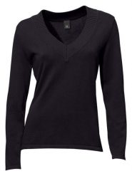 Heine Sweter w kolorze czarnym rozmiar: 50. Czarne swetry klasyczne damskie Heine, z bawełny, bez kołnierzyka. Za 69.99 zł.