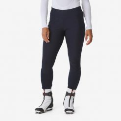 Legginsy do narciarstwa biegowego damskie Wedze 500. Niebieskie legginsy damskie WED'ZE, l, bez wzorów, z materiału. Za 159.99 zł.