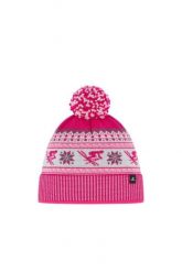 Czapka narciarska RetroSki Pompon SA. Białe czapki damskie Eisbär, na zimę, bez wzorów, z dzianiny. Za 249.99 zł.