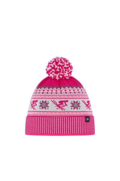 Czapka narciarska RetroSki Pompon SA. Białe czapki damskie Eisbär, na zimę, bez wzorów, z dzianiny. Za 249.90 zł.