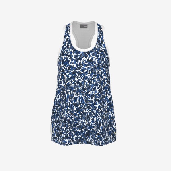 Koszulka bez rękawów damska AGILITY Tank Top. Niebieskie koszulki damskie Head, bez wzorów, bez kołnierzyka, bez ramiączek. Za 206.45 zł.