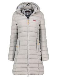 Geographical Norway Płaszcz pikowany "Atikolor" w kolorze jasnoszarym rozmiar: XXL. Szare płaszcze damskie Geographical Norway, xxl, bez wzorów, bez kaptura. Za 179.22 zł.