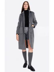 ASSUILI Płaszcz przejściowy w kolorze ciemnoszarym rozmiar: 40. Szare płaszcze damskie Assuili, bez wzorów, z wełny, bez kaptura. Za 331.46 zł.