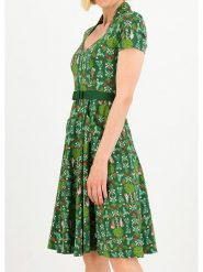 Blutsgeschwister Sukienka "Gracious Allure" w kolorze zielono-czerwonym rozmiar: XS. Zielone sukienki damskie Blutsgeschwister, bez wzorów, z bawełny, bez ramiączek. Za 132.67 zł.