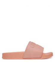 Guess Klapki E5GZ07BB00F Pomarańczowy. Brązowe klapki damskie Guess, z aplikacjami, z tworzywa sztucznego, bez obcasa, bez zapięcia. W wyprzedaży za 129.99 zł.