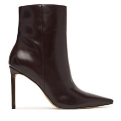 Botki Aldo. Brązowe botki damskie ALDO, bez obcasa, na szpilce, bez zapięcia. Za 559.99 zł.