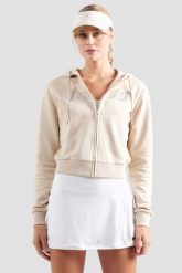 GUESS Beżowa bluza damska z cyrkoniami Primula. Brązowe bluzy damskie Guess, s, z aplikacjami, bez kaptura. W wyprzedaży za 302.99 zł.