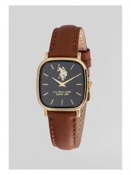 U.S. Polo Assn. Zegarek kwarcowy w kolorze złoto-czarno-brązowym rozmiar: onesize. Brązowe, analogowe zegarki damskie U.S. Polo Assn., metalowe. Za 221.67 zł.