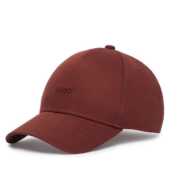 Czapka z daszkiem HUGO. Brązowe czapki z daszkiem damskie Hugo, bez wzorów. Za 154.99 zł.
