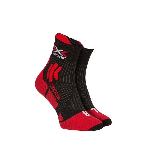 Skarpety rowerowe biegowe damskie X-Socks TRIATHLON 4.0. Czarne skarpetki damskie X Socks, bez wzorów. W wyprzedaży za 102.00 zł.