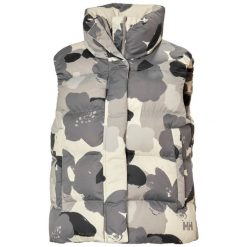 Damska kurtka bez rękawów Helly Hansen Jade. Szare kurtki damskie Helly Hansen, na zimę, bez wzorów, z puchu, bez kaptura. W wyprzedaży za 435.60 zł.