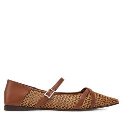 Baleriny Max Mara. Brązowe balerinki damskie Max Mara, bez wzorów. Za 1,649.00 zł.