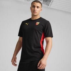 Koszulka treningowa do piłki nożnej Puma RC Lens 24/25. Bluzki damskie Puma, l, bez wzorów, ze lnu, bez kołnierzyka, bez ramiączek. Za 239.99 zł.