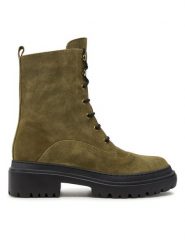 Pollini Trapery SA21104G1LTN0105 Zielony. Zielone trapery damskie Pollini, ze skóry, bez zapięcia. Za 1,599.00 zł.