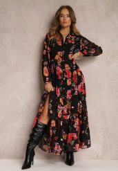 Czarna Sukienka Klymano. Czarne sukienki damskie Renee, bez wzorów, bez ramiączek. W wyprzedaży za 127.99 zł.