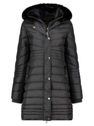 Geographical Norway Płaszcz pikowany "Biensur" w kolorze czarnym rozmiar: XL. Czarne płaszcze damskie Geographical Norway, xl, bez wzorów, bez kaptura. Za 245.96 zł.