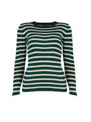 Trendyol Sweter w kolorze ciemnozielono-kremowym rozmiar: M. Brązowe swetry klasyczne damskie Trendyol, m, bez kołnierzyka. Za 47.82 zł.