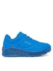 Skechers Sneakersy Uno Ice- 405770L/BLU Niebieski. Niebieskie buty sportowe chłopięce Skechers, ze skóry, bez zapięcia. Za 179.99 zł.