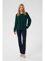 Cream Bluzka w kolorze zielonym rozmiar: 46. Zielone bluzki damskie Cream, bez wzorów, bez kołnierzyka, bez ramiączek. Za 121.80 zł.