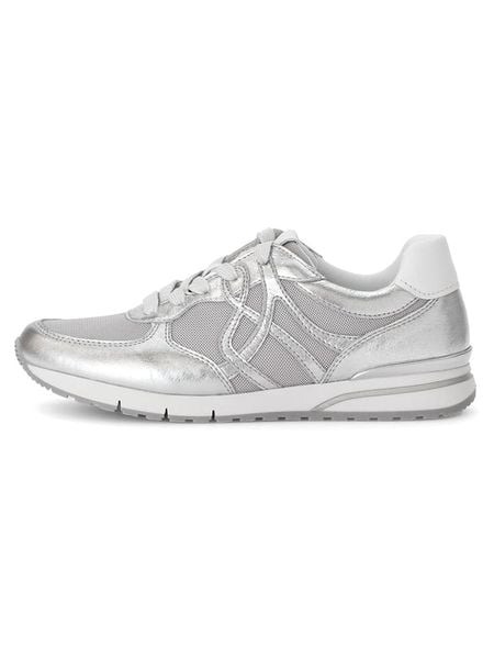 Gabor Skórzane sneakersy w kolorze srebrno-szarym rozmiar: 40. Szare obuwie sportowe damskie Gabor, bez zapięcia. Za 166.10 zł.