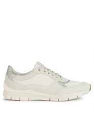 Geox Sneakersy D Sukie D35F2A 02288 C1209 Biały. Białe obuwie sportowe damskie Geox, z materiału, bez zapięcia. Za 474.99 zł.