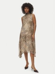 Vero Moda Sukienka letnia Smilla 10345453 Beżowy Regular Fit. Brązowe sukienki damskie Vero Moda, bez wzorów, z syntetyku, bez ramiączek. Za 199.99 zł.