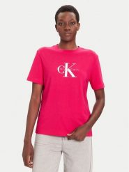 Calvin Klein Jeans T-Shirt Hero Classic LV047B865G Różowy Regular Fit. Czerwone t-shirty damskie Calvin Klein Jeans, l, bez wzorów, z bawełny, bez kołnierzyka. Za 139.99 zł.