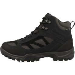 Buty trekkingowe za kostkę damskie Ecco Xpedition III. Czarne obuwie trekkingowe damskie ECCO, za kostkę, bez zapięcia. W wyprzedaży za 554.00 zł.