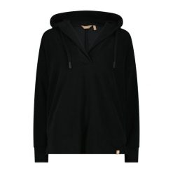 Bluza damska z kapturem CMP. Czarne bluzy damskie CMP, bez wzorów, z kapturem. Za 323.50 zł.