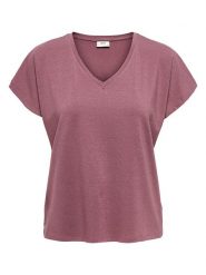 JDY Koszulka w kolorze jasnoróżowym rozmiar: L. Różowe koszulki damskie JDY, l, bez wzorów, bez kołnierzyka, bez ramiączek. Za 66.00 zł.