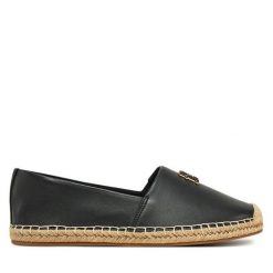 Espadryle Tommy Hilfiger. Czarne espadryle damskie Tommy Hilfiger, bez wzorów, bez obcasa. Za 269.99 zł.