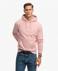 Superdry Essential Logo Hoodie bluza z kapturem luźny krój. Czerwone bluzy damskie Superdry, xl, bez wzorów, z bawełny, z kapturem. Za 322.70 zł.