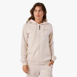 Sweter treningowy Kobieta Swedemount Move Soft Full Zip Hood szybkoschnąca. Brązowe obuwie sportowe damskie SWEDEMOUNT, z tkaniny, bez zapięcia, do biegania. Za 199.99 zł.
