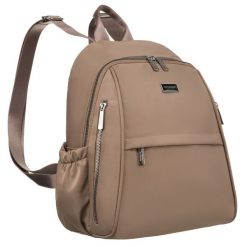 Plecak dla kobiet Peterson PTN CPY-04 beżowy. Brązowe plecaki Peterson, bez wzorów. Za 87.99 zł.