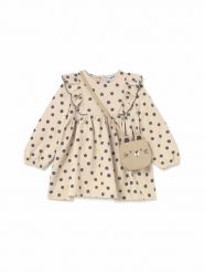 Mayoral Sukienka codzienna 2920 Beżowy Regular Fit. Brązowe sukienki dziewczęce Mayoral, bez wzorów, z bawełny, bez ramiączek, proste. Za 149.99 zł.