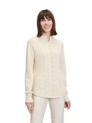 Betty Barclay Sweter w kolorze kremowym rozmiar: 40. Brązowe swetry klasyczne damskie Betty Barclay, ze splotem, bez kołnierzyka. Za 130.99 zł.