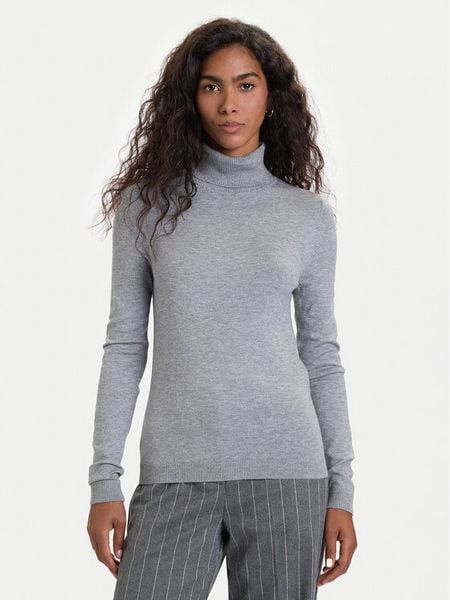 Vero Moda Golf Happiness 10300472 Szary Slim Fit. Szare golfy damskie Vero Moda, xl, bez wzorów, z syntetyku, bez ramiączek. Za 89.99 zł.