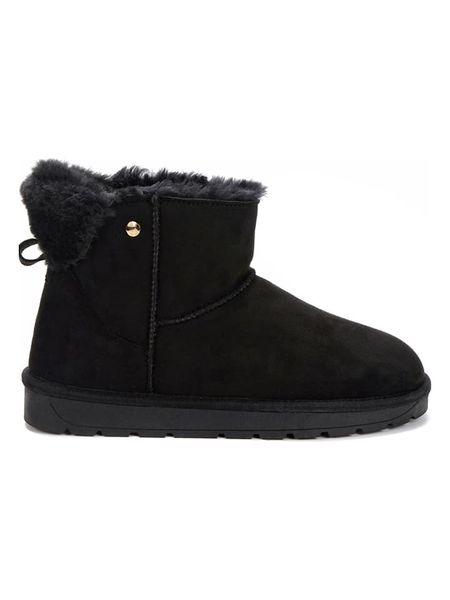 ISLAND BOOT Botki zimowe "Ilissa" w kolorze czarnym rozmiar: 40. Czarne botki damskie Island Boot, na zimę, bez obcasa, bez zapięcia. Za 159.95 zł.