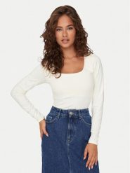 ONLY Bluzka Lea 15302647 Biały Slim Fit. Białe bluzki damskie Only, xl, bez wzorów, z syntetyku, bez kołnierzyka, bez ramiączek. Za 79.99 zł.