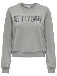 ONLY Bluza w kolorze szarym rozmiar: L. Szare bluzy damskie Only, l, z aplikacjami, bez kaptura. Za 92.21 zł.